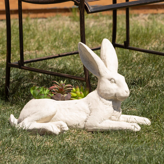 Reclining Rabbit Planter