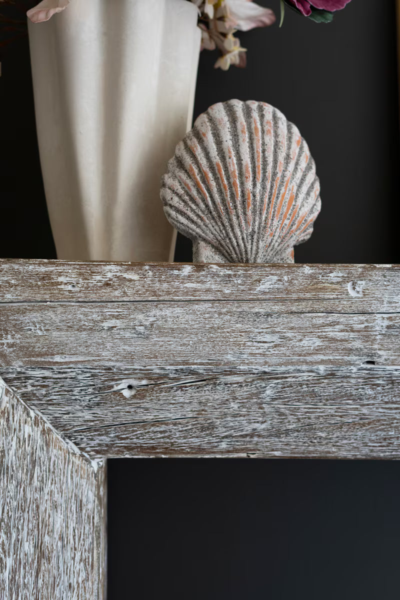 Recycled Whitewashed Wood Console Table