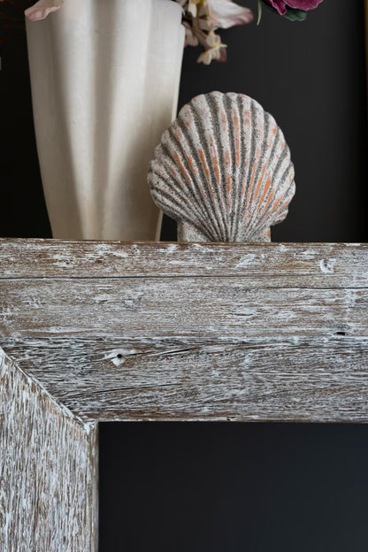 Recycled Whitewashed Wood Console Table