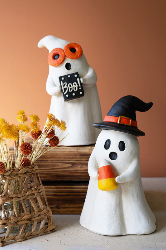 Resin Halloween Ghosts - Set of 2
