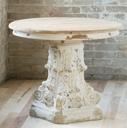 Rustic Round Pedestal Table