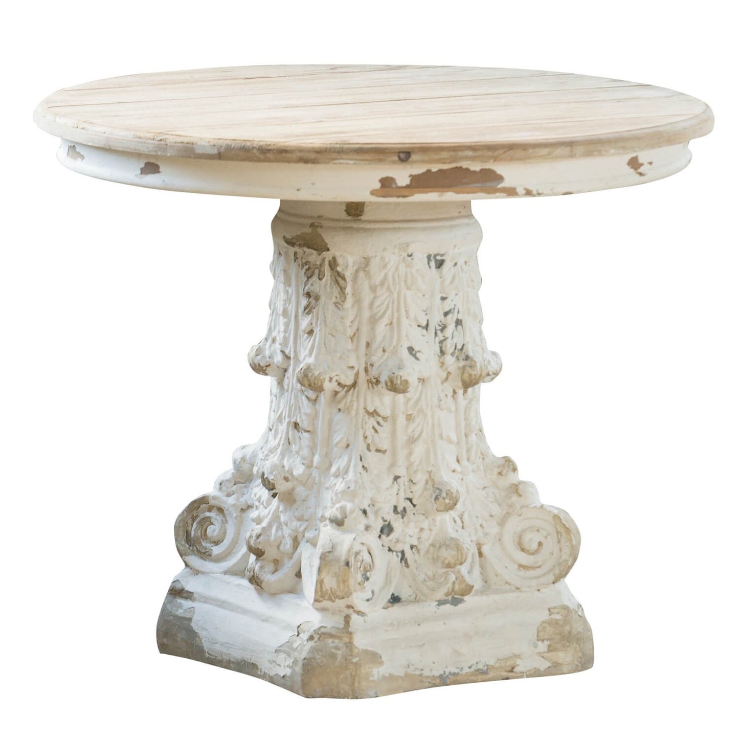 Rustic Round Pedestal Table