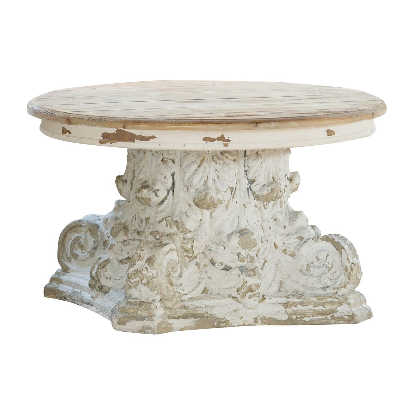 Rustic Round Pedestal Table - Short