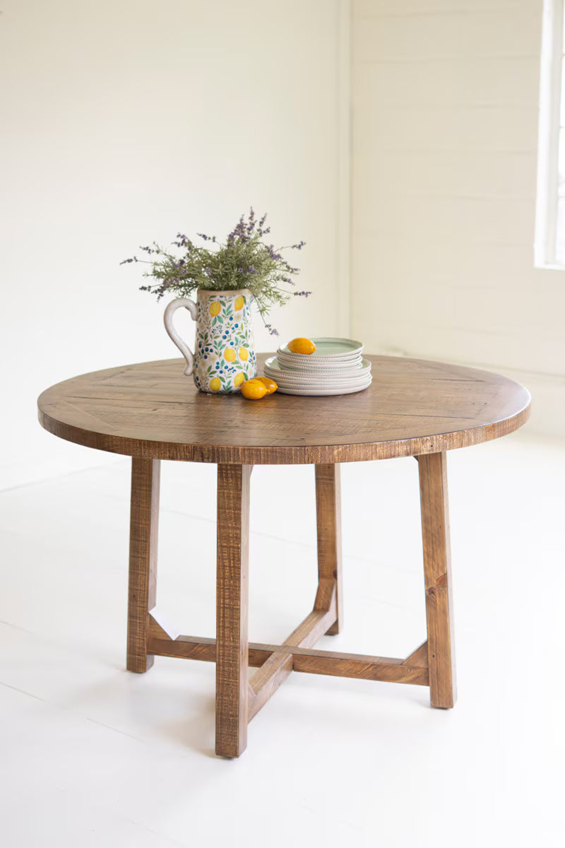 Round Wood Dining Table - 48in