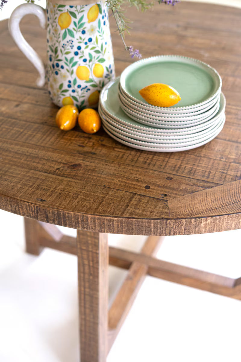 Round Wood Dining Table - 48in