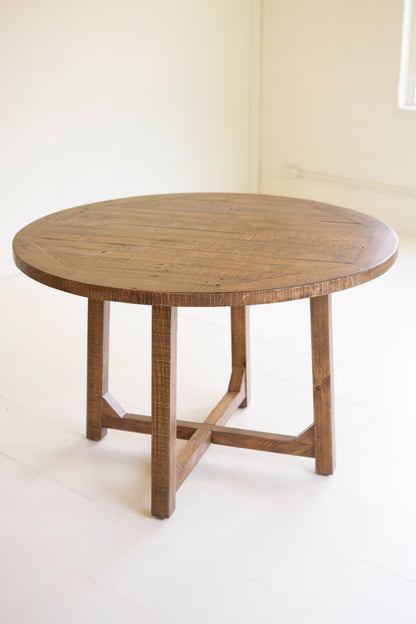 Round Wood Dining Table - 48in