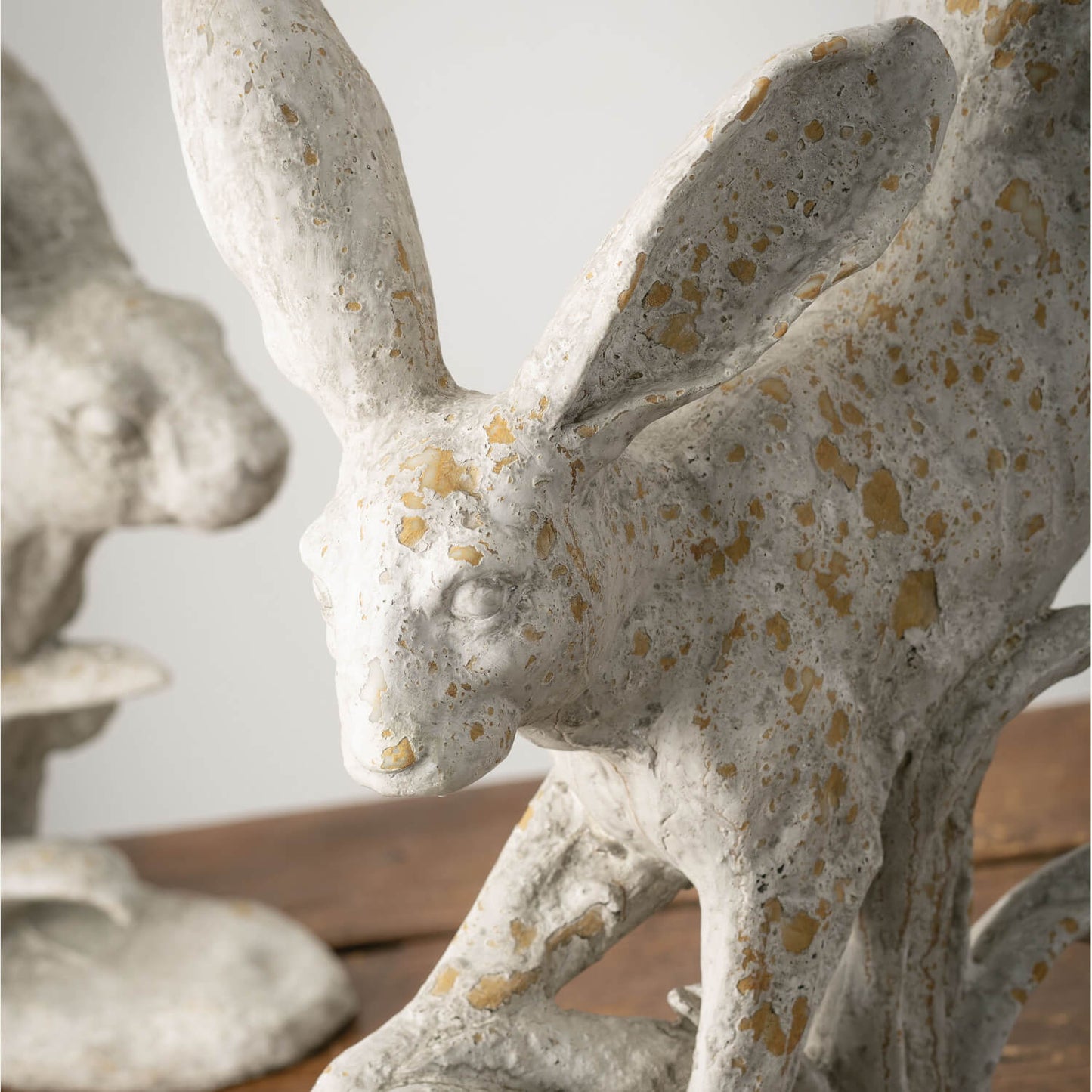 Jumping Rabbit Figurine Close-up