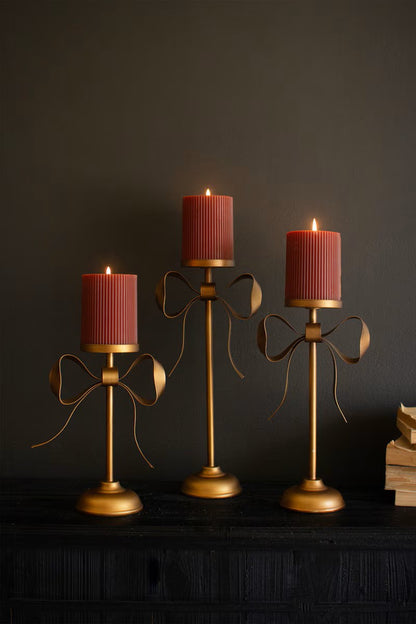 Candle Holder with Bow