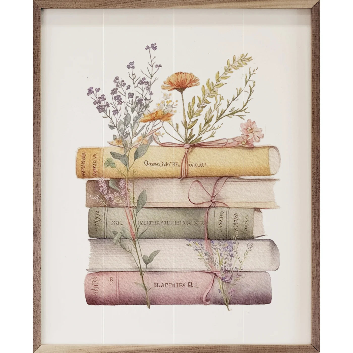 Spring Reading Wooden Art