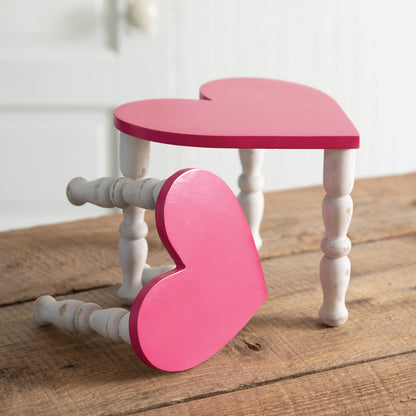 Tabletop Heart Stools - Pink