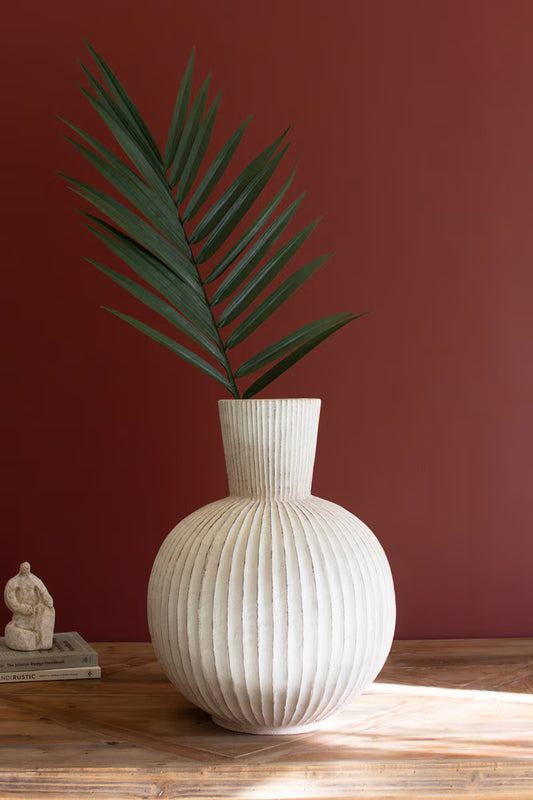 Tall Fluted Bulb Vase