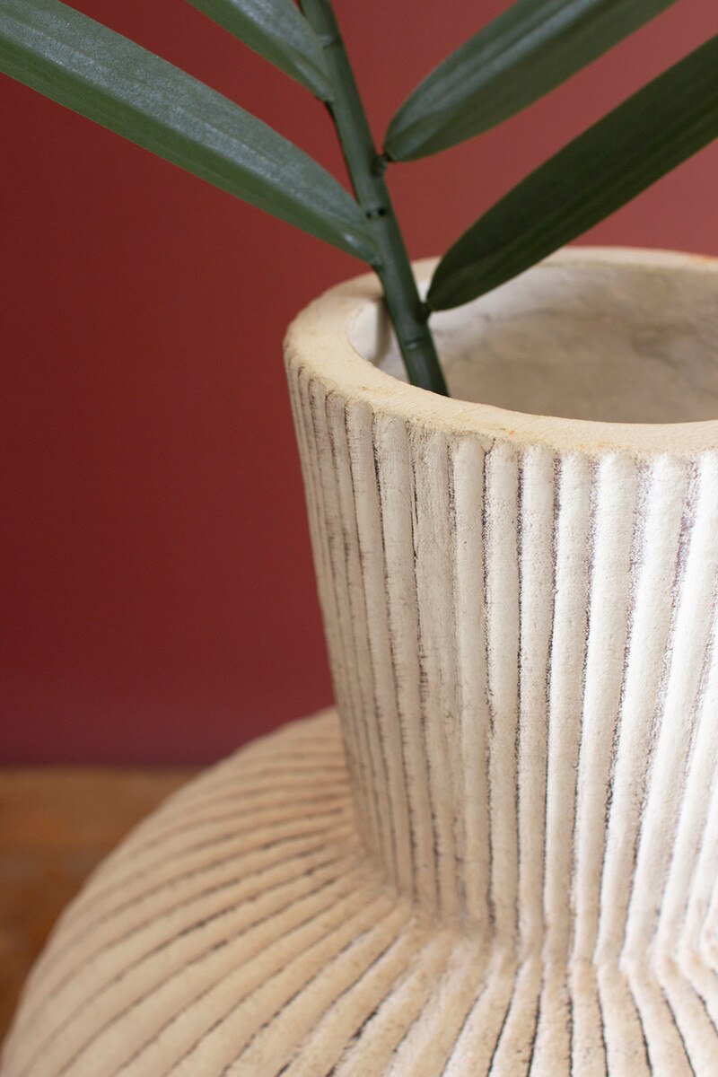 Tall Fluted Bulb Vase