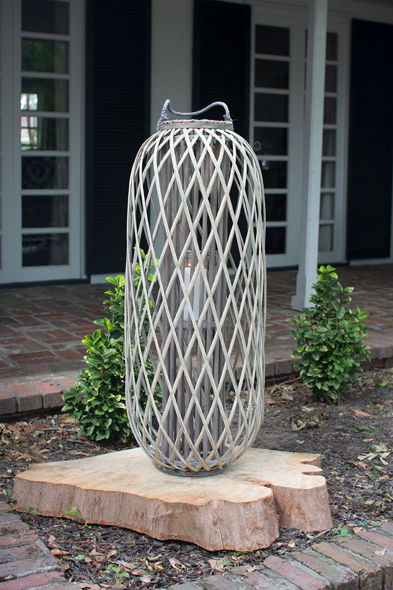 Tall Grey Willow Lantern
