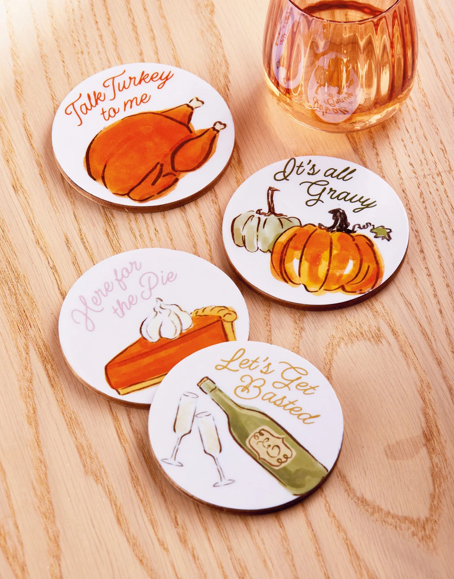 Turkey & Toast Coasters - Set of 4