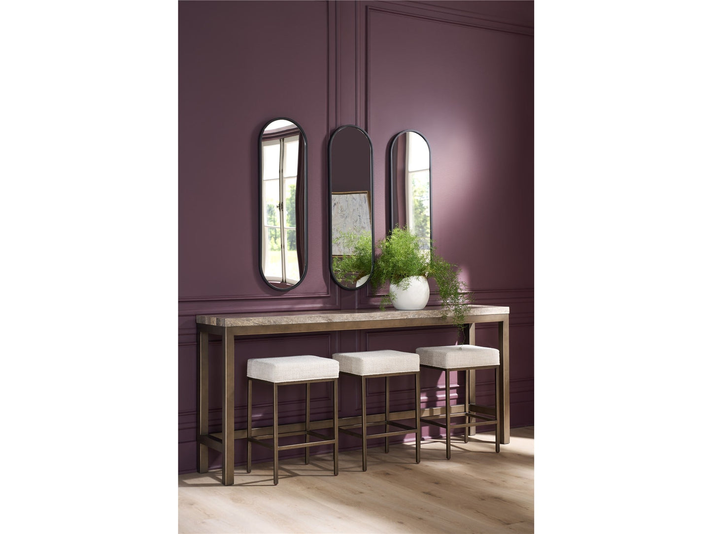 Brindle Console with Stools