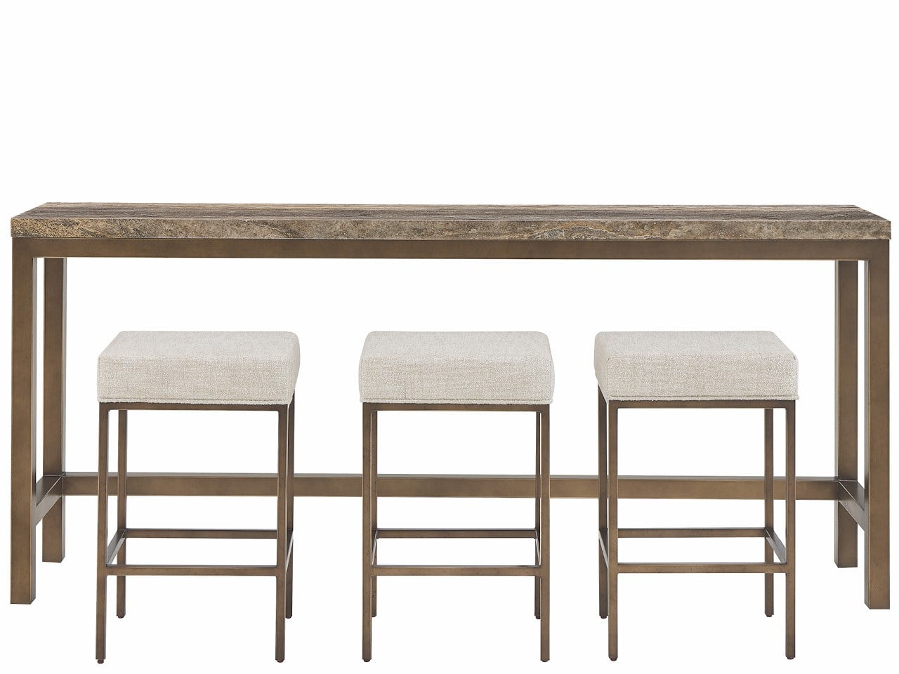 Brindle Console with Stools