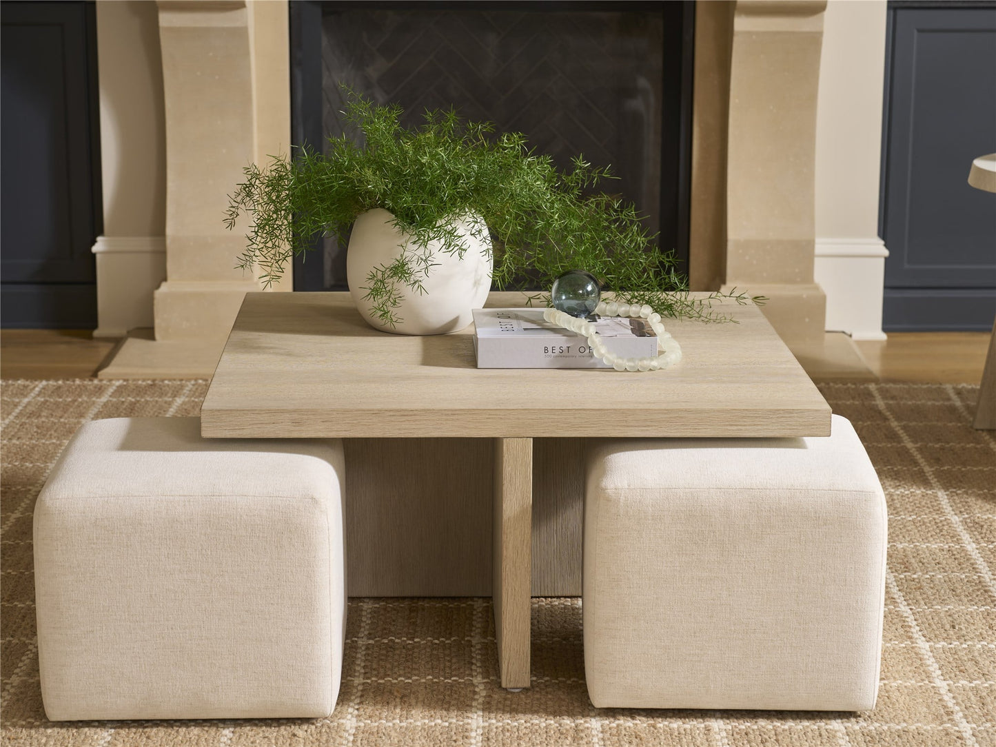 Dockside Cocktail Table with Ottomans
