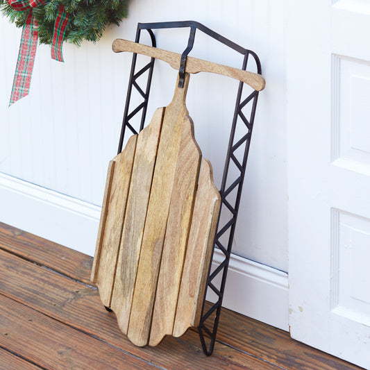 Vintage Inspired Sled Decoration Angled