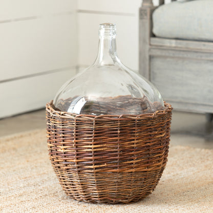 Willow Covered Cellar Bottle