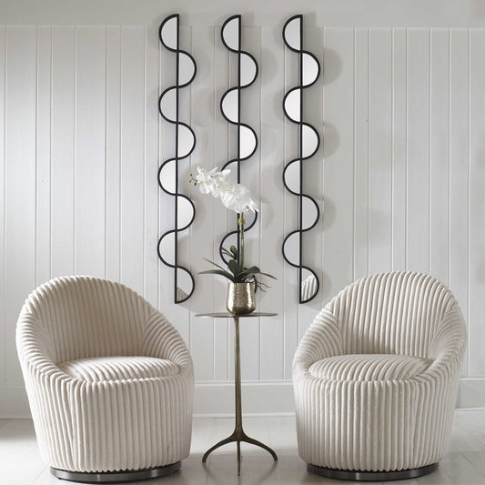 Wisp Mirrored Wall Decor Set