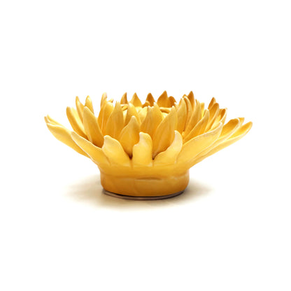 Yellow Mum Ceramic Wall Flower