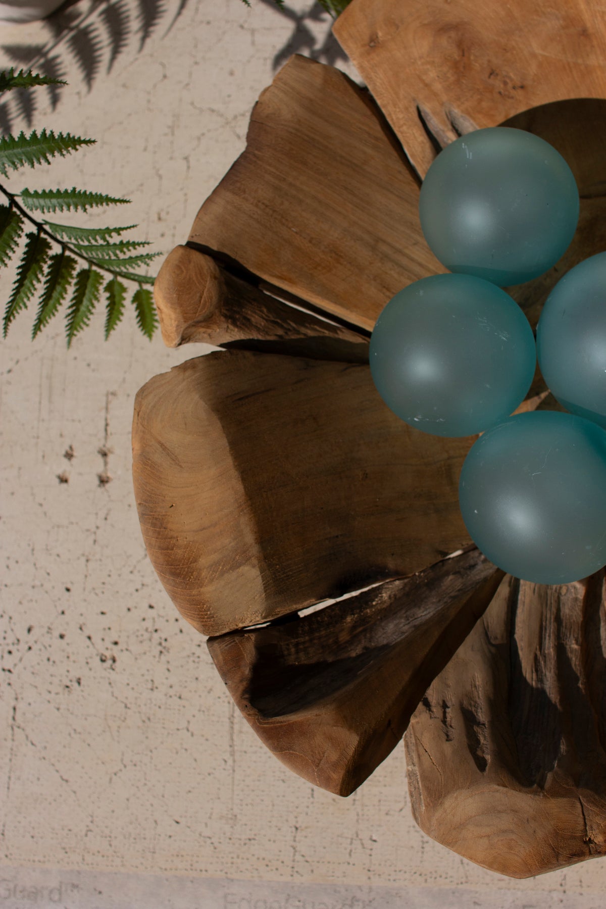 Round Recycled Teakwood Compote