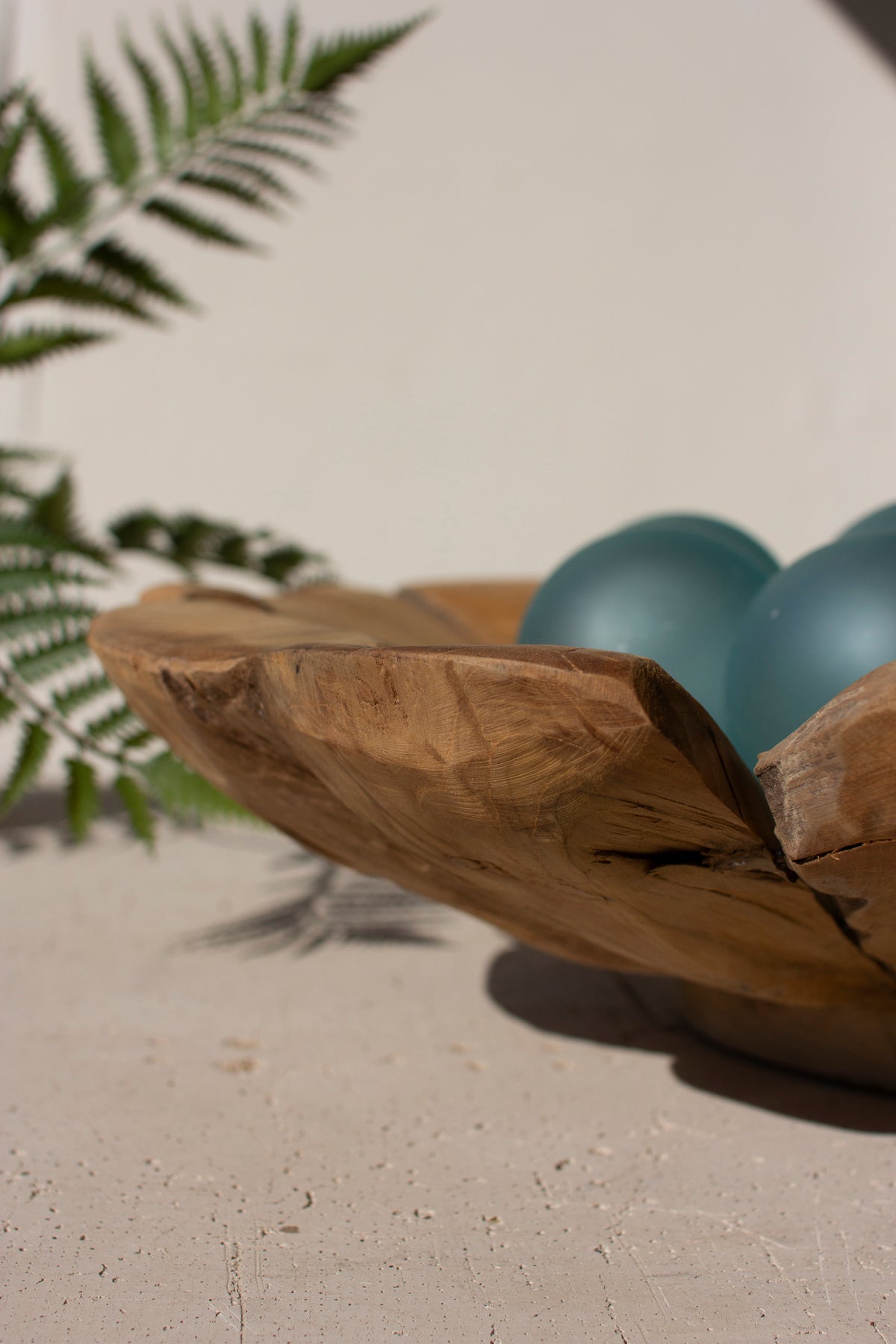 Round Recycled Teakwood Compote