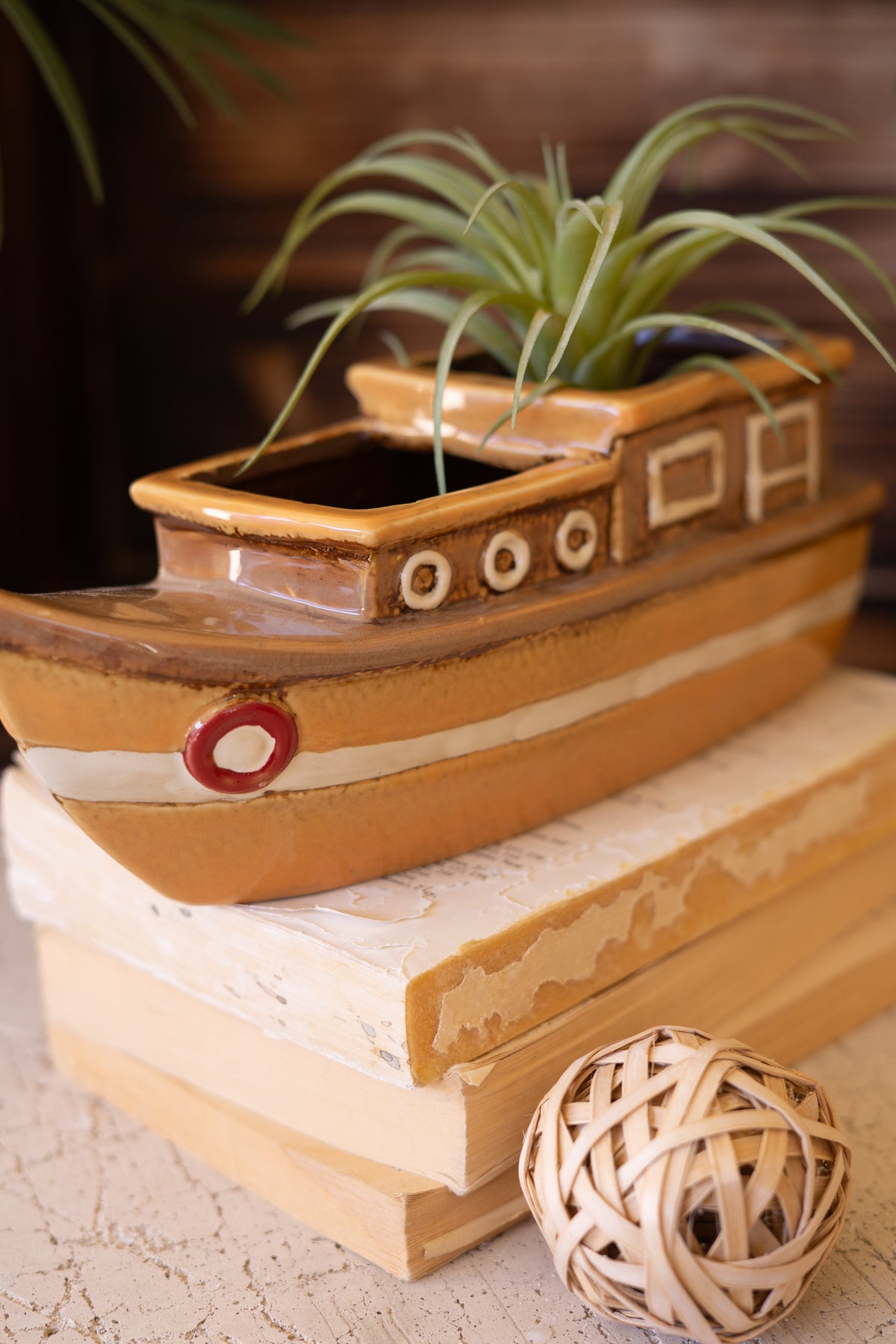 Ceramic Boat Planter