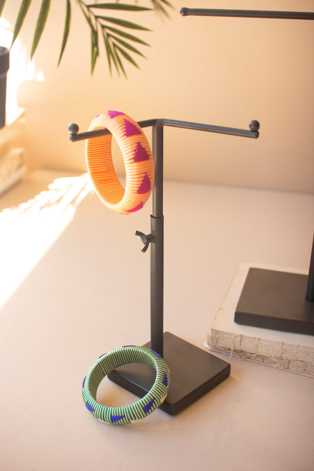 Set of Two Adjustable Metal Jewelry Displays