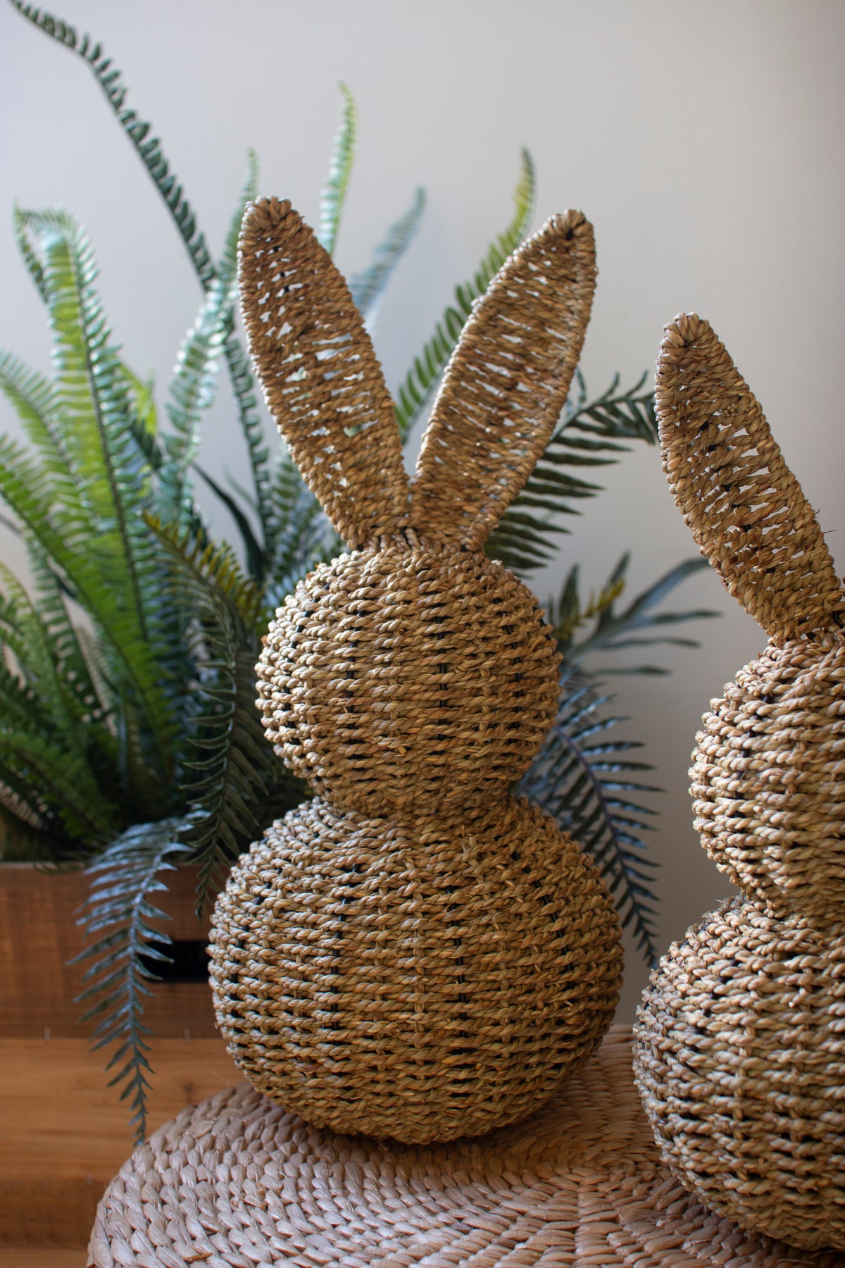 Set of Three Woven Vine Easter Rabbits