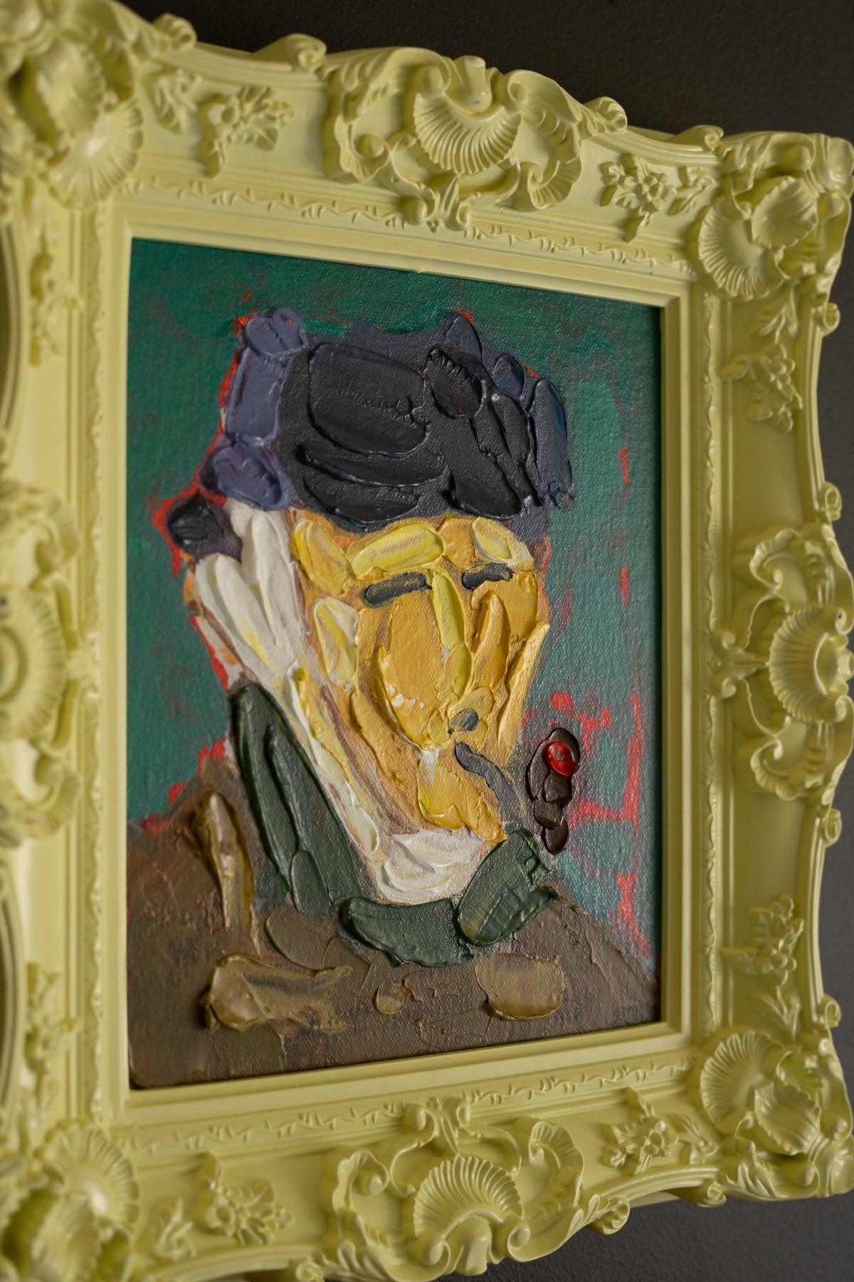 Set of Three Framed Acrylic Portrait Paintings
