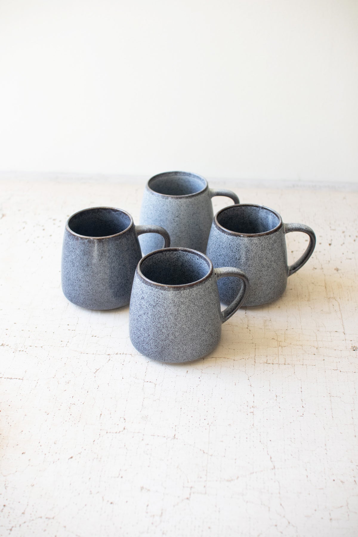 Set of Four Ceramic Mugs - Stonewash