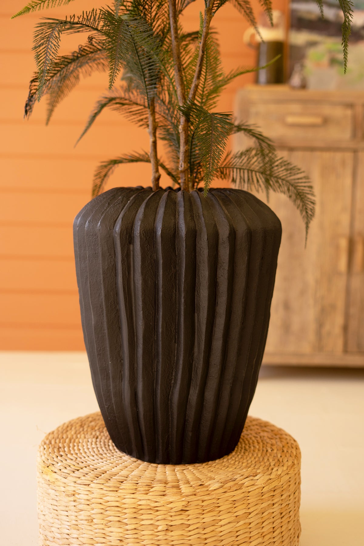 Stone Composite Urn - Black