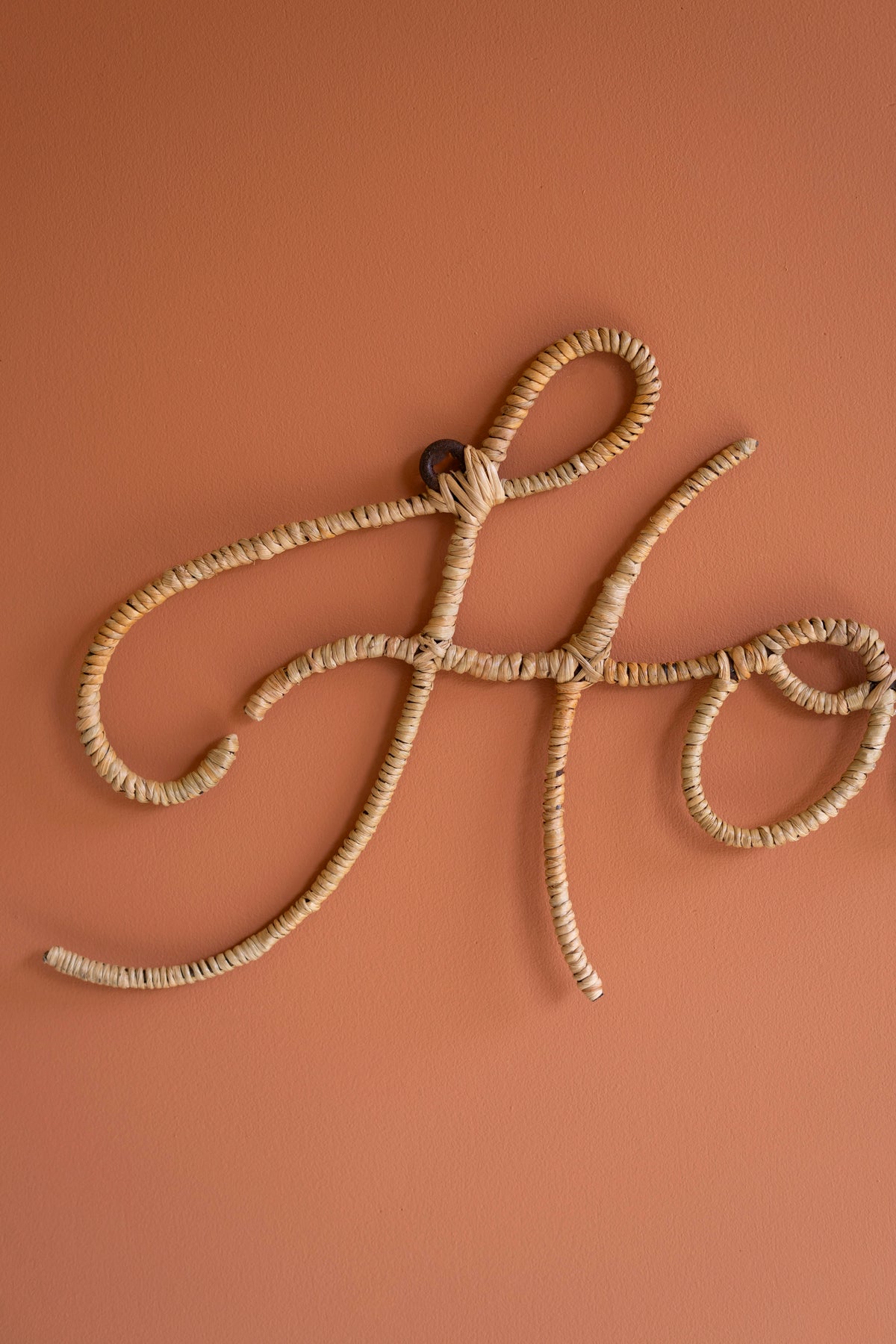Seagrass and Iron "Howdy" Wall Decor