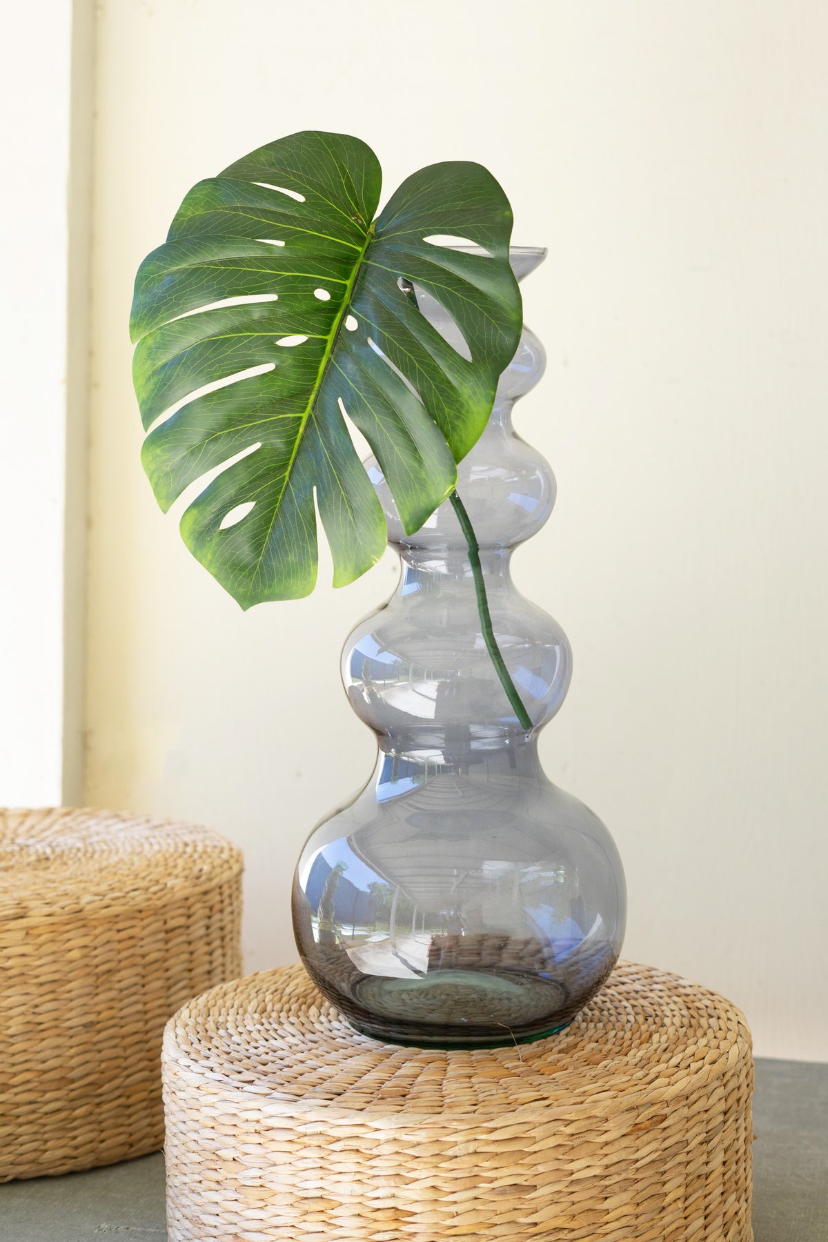 Glass Bubble Vase - Blue – LARGE