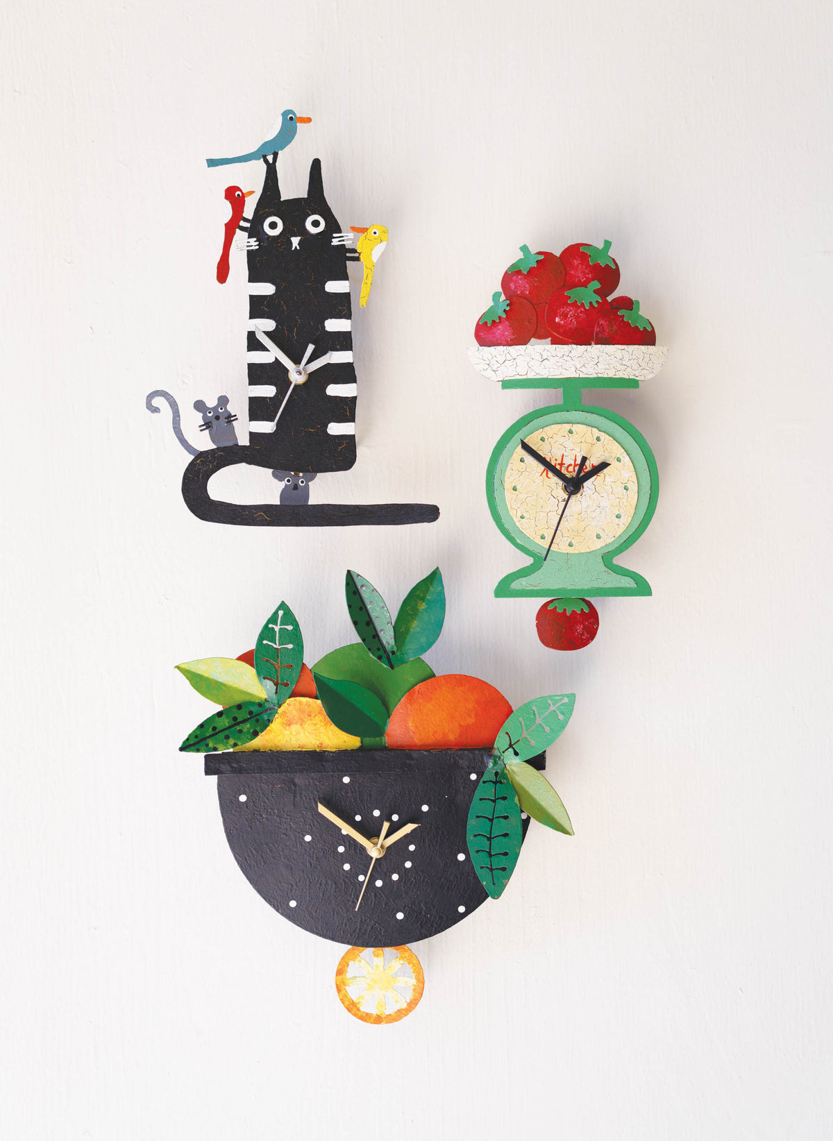 Hand Painted Wall Clock - Tomatoes on a Scale