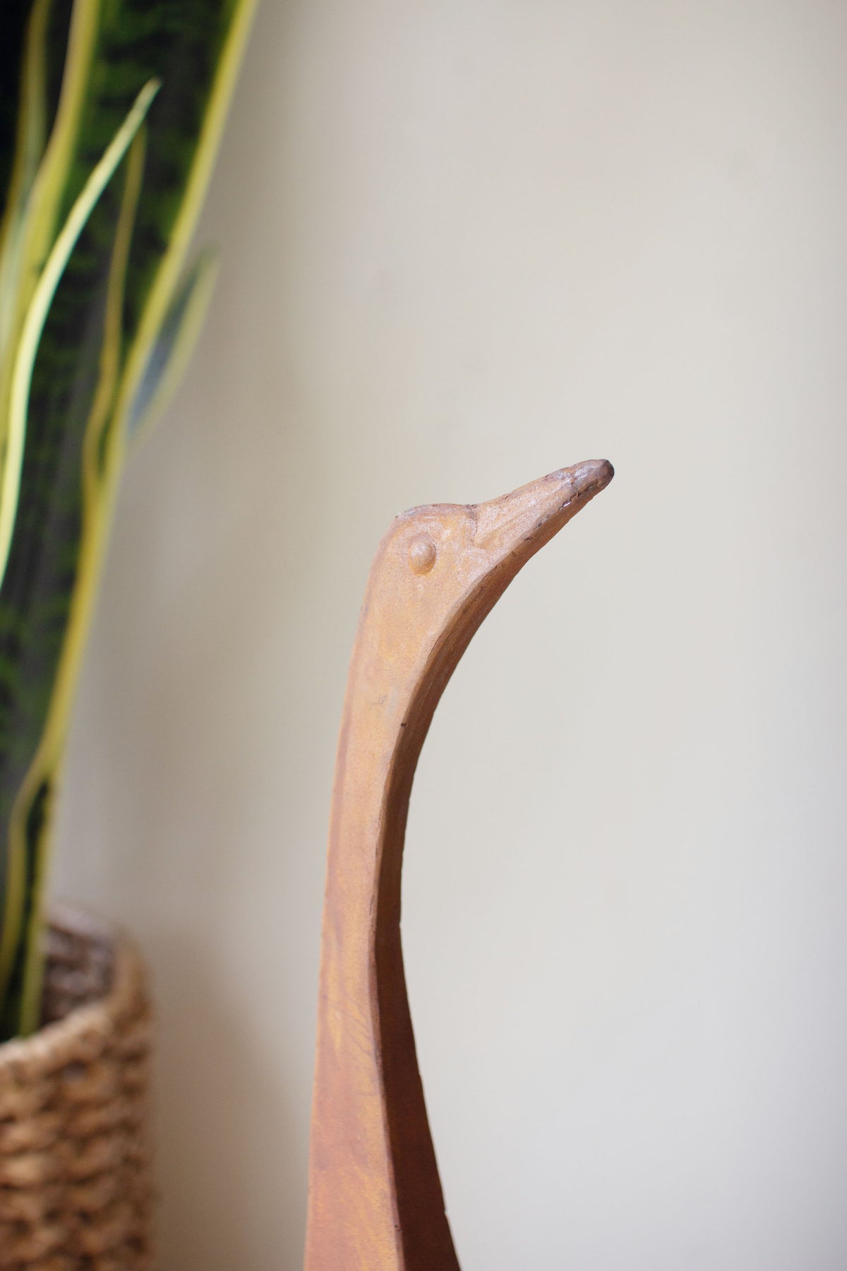 Set of Three Rustic Metal Geese