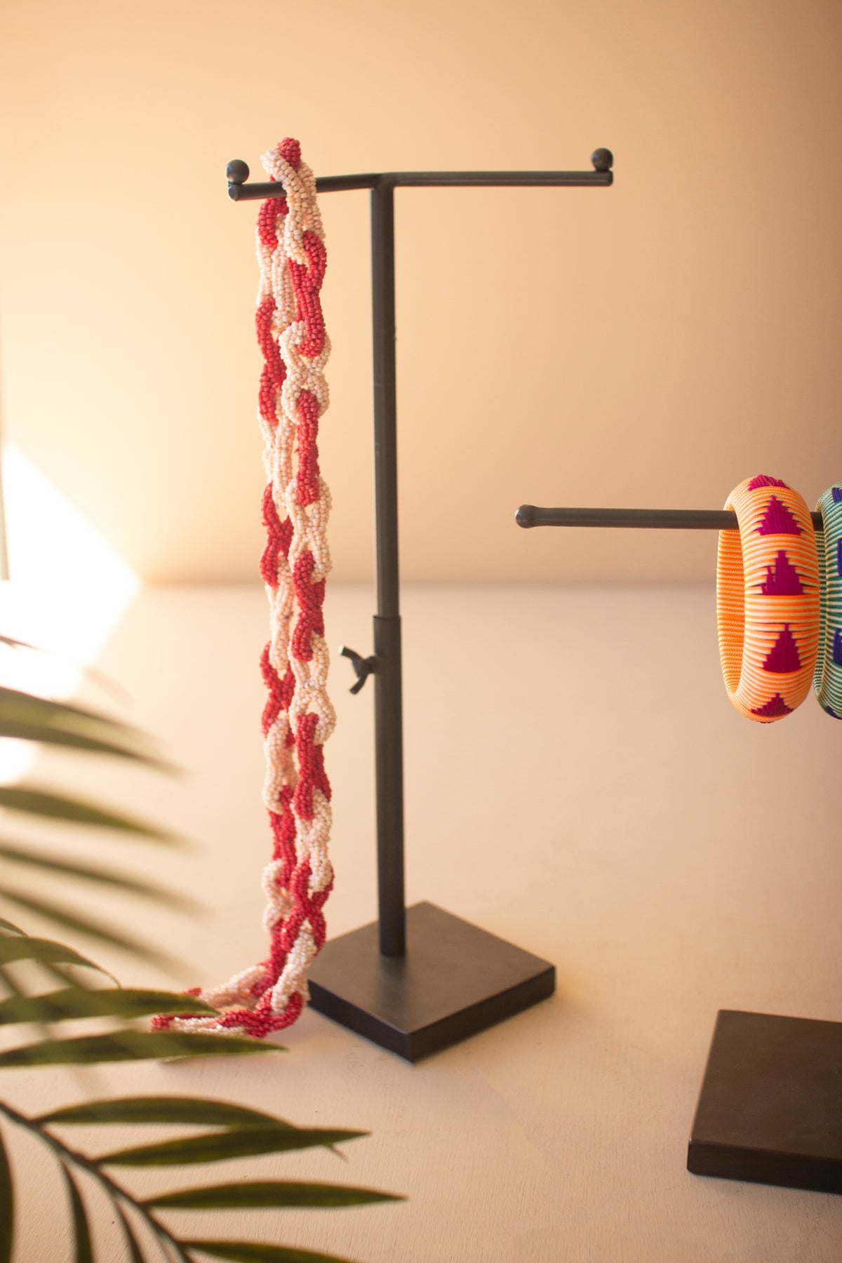 Set of Two Adjustable Metal Jewelry Displays