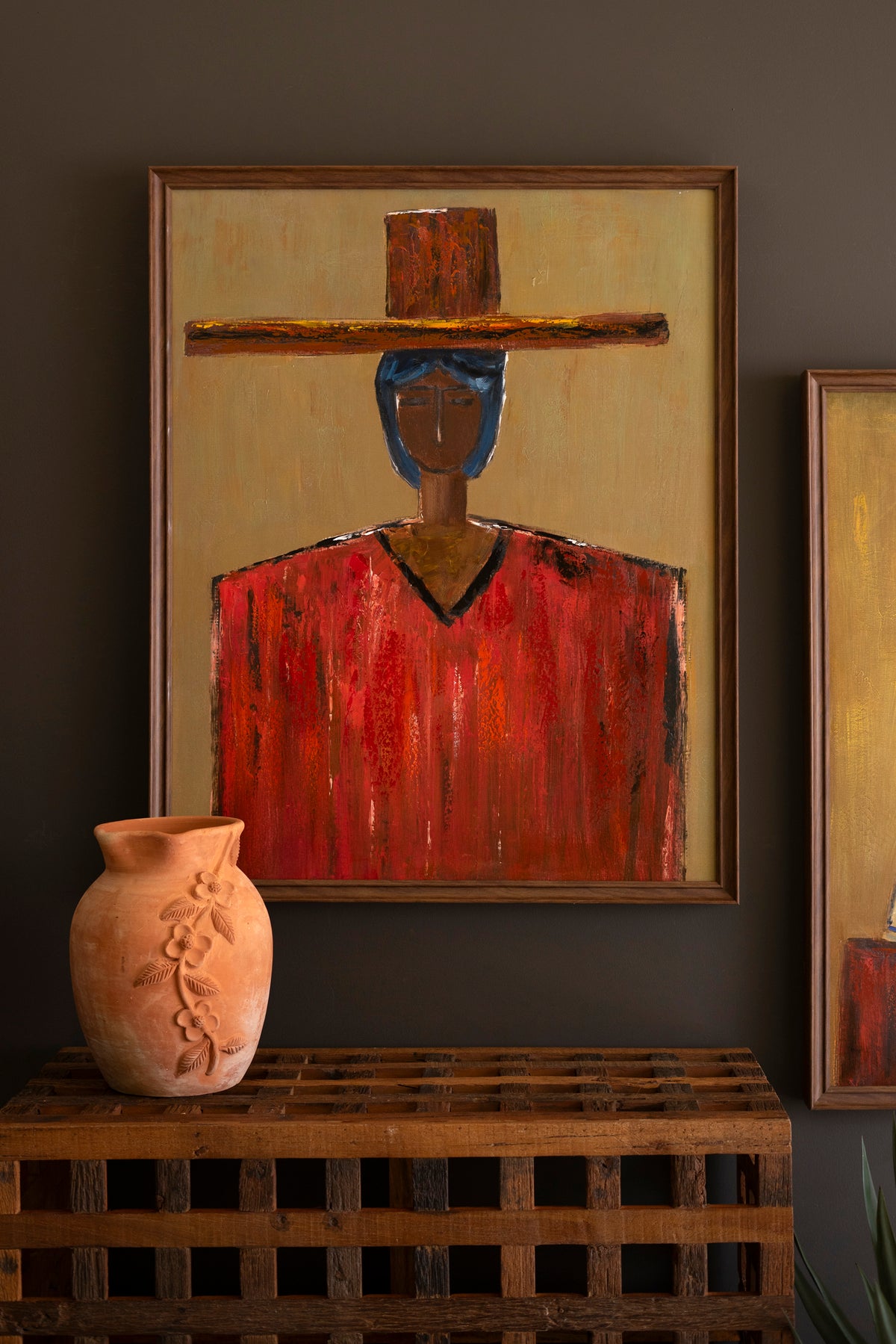 Framed Painting Southwest Woman