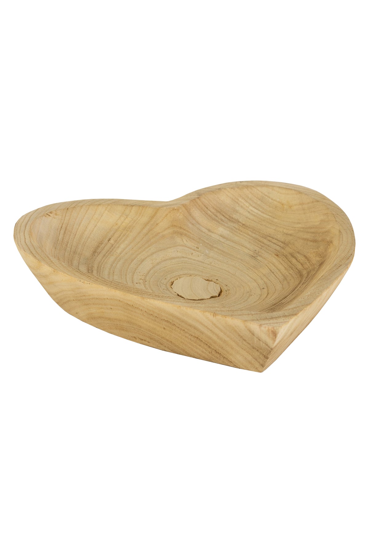 Hand Carved Wooden Heart Bowl