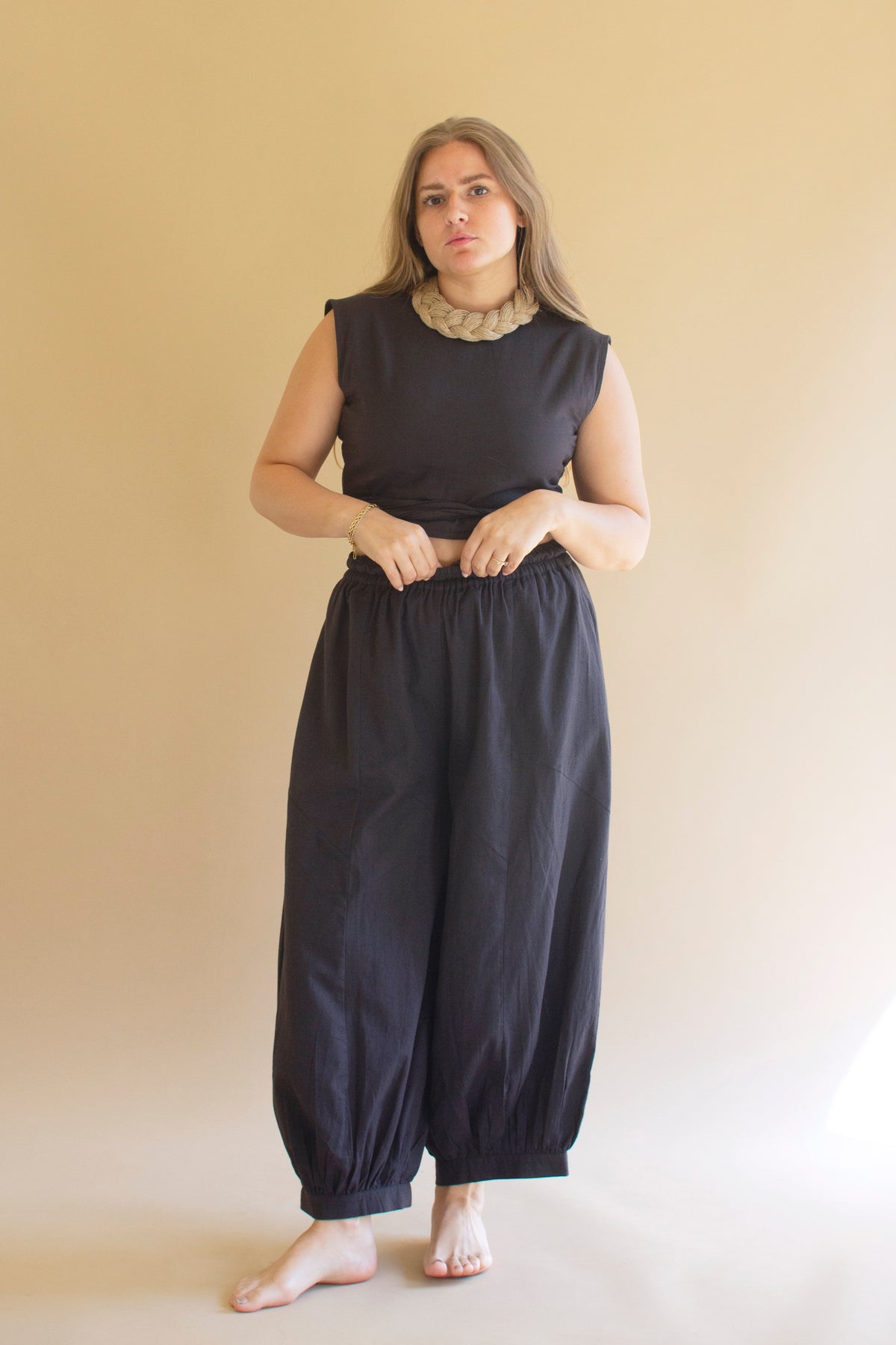 Convertible Wrap Blouse - Midnight