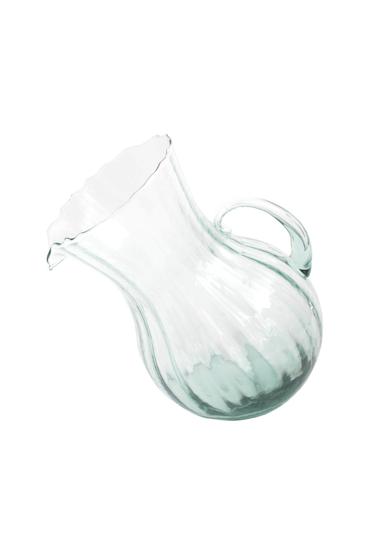 Ribbed Tilted Pitcher