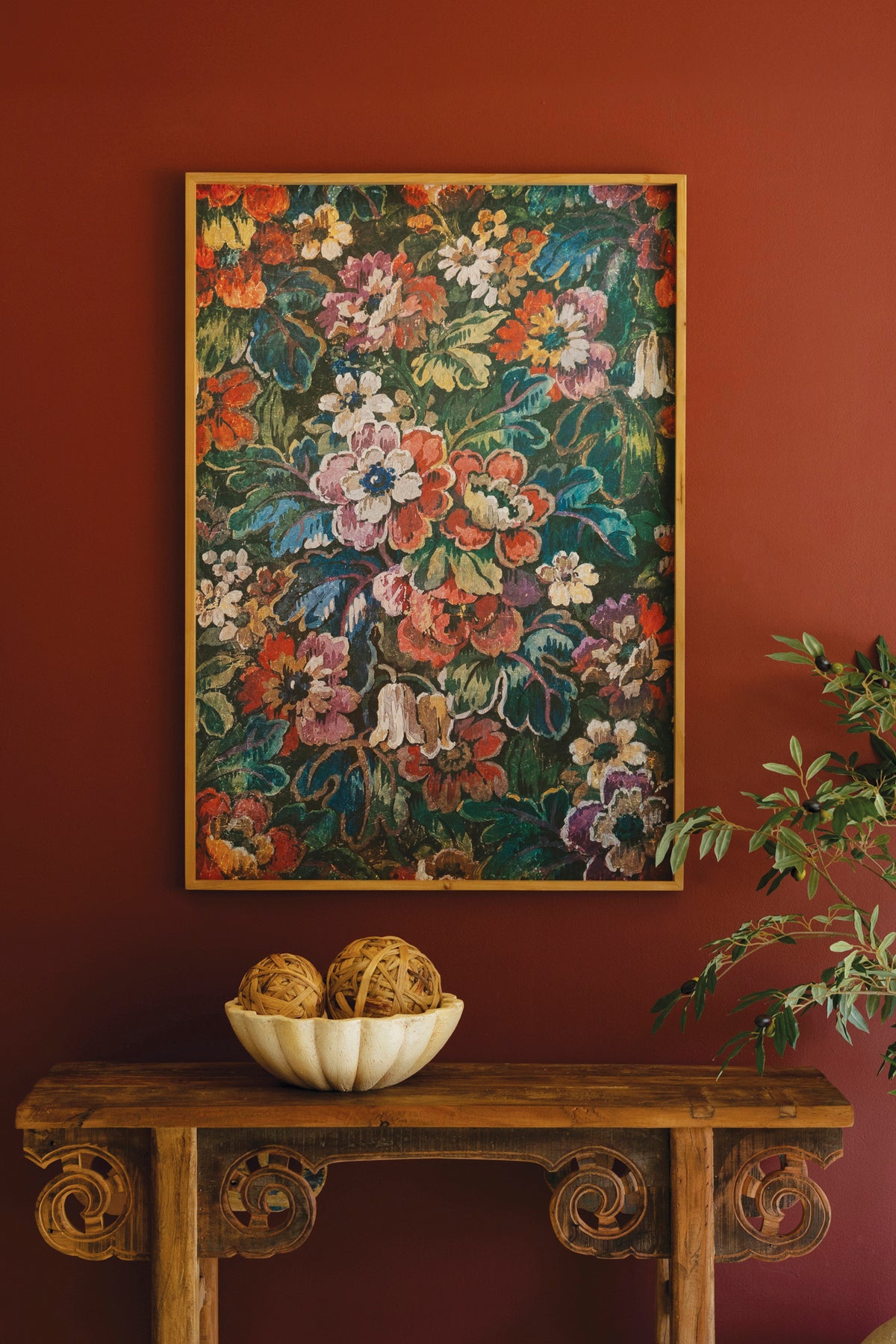 Framed Printed Paper - Floral