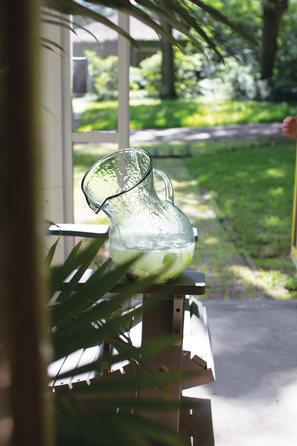 Glass Tilted Pitcher