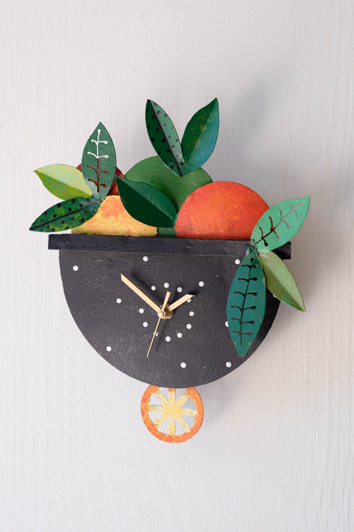 Hand Painted Wall Clock - Fruit