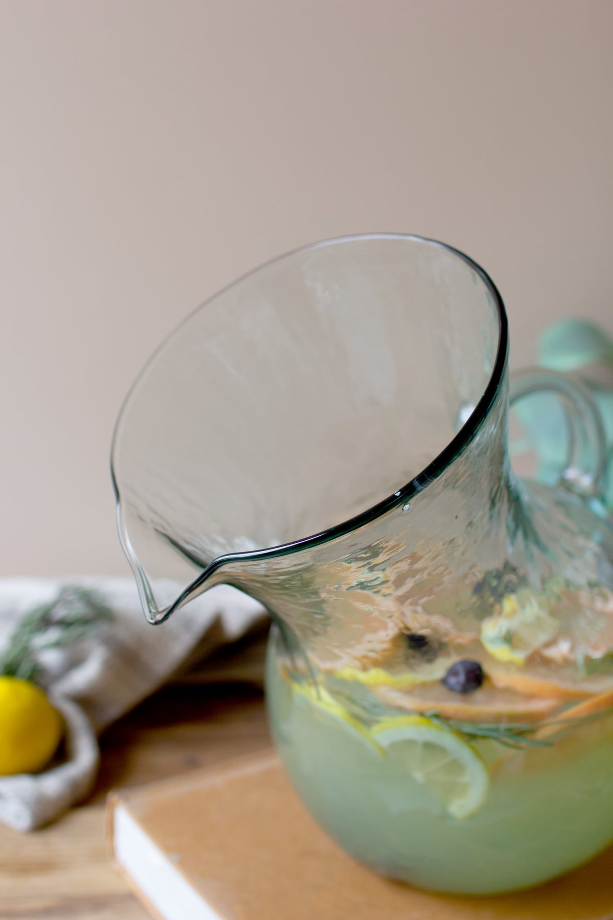 Glass Tilted Pitcher