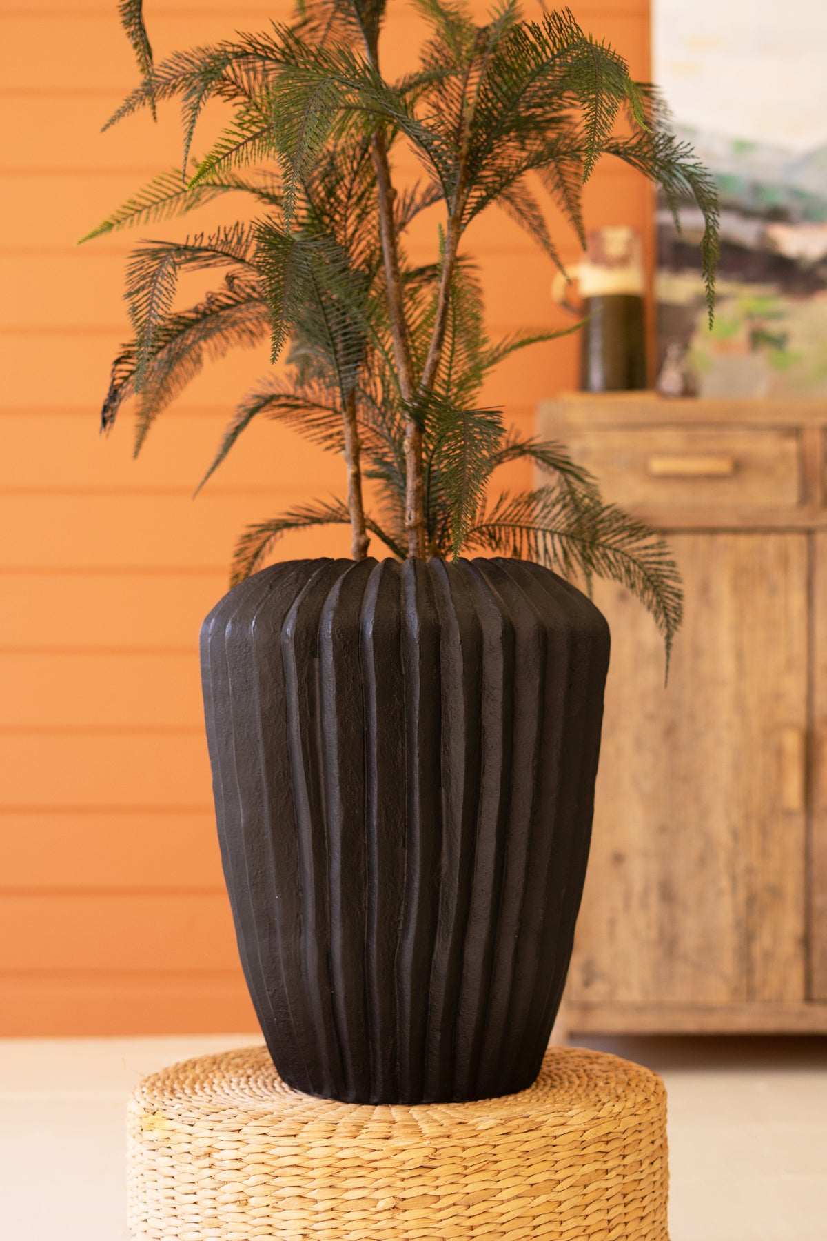 Stone Composite Urn - Black