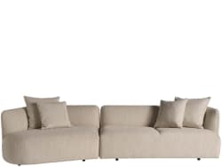 Danica - 2 Piece Sectional (Left Short Chaise, Right Long Chaise) - Beige - Gray