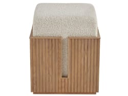 Avaline - Carmen Bunching Stool - Light Brown - Beige