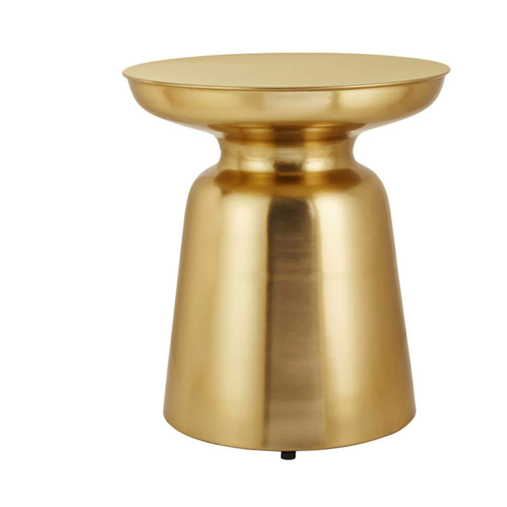 Stunning Gold Metal Accent Table (16.5 In. W X 17.75 In. H)